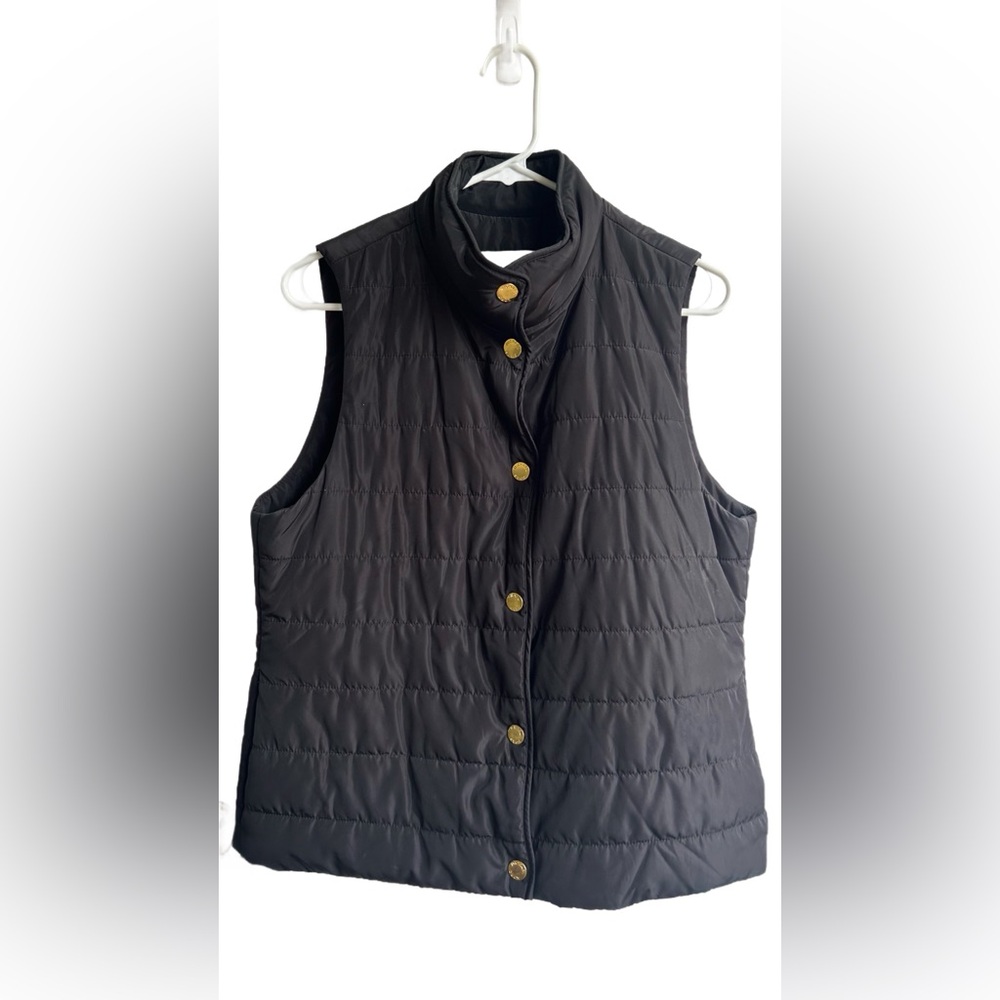 Michael Kors Black Vest with Gold Accent
